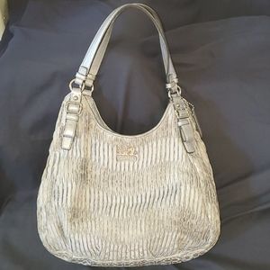 Coach Madison Maggie Silver Purse